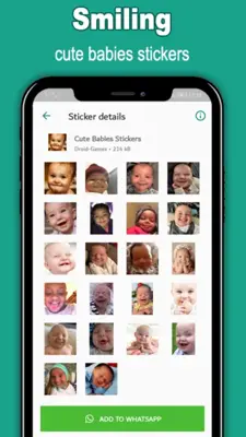 Cute Babies Stickers android App screenshot 5